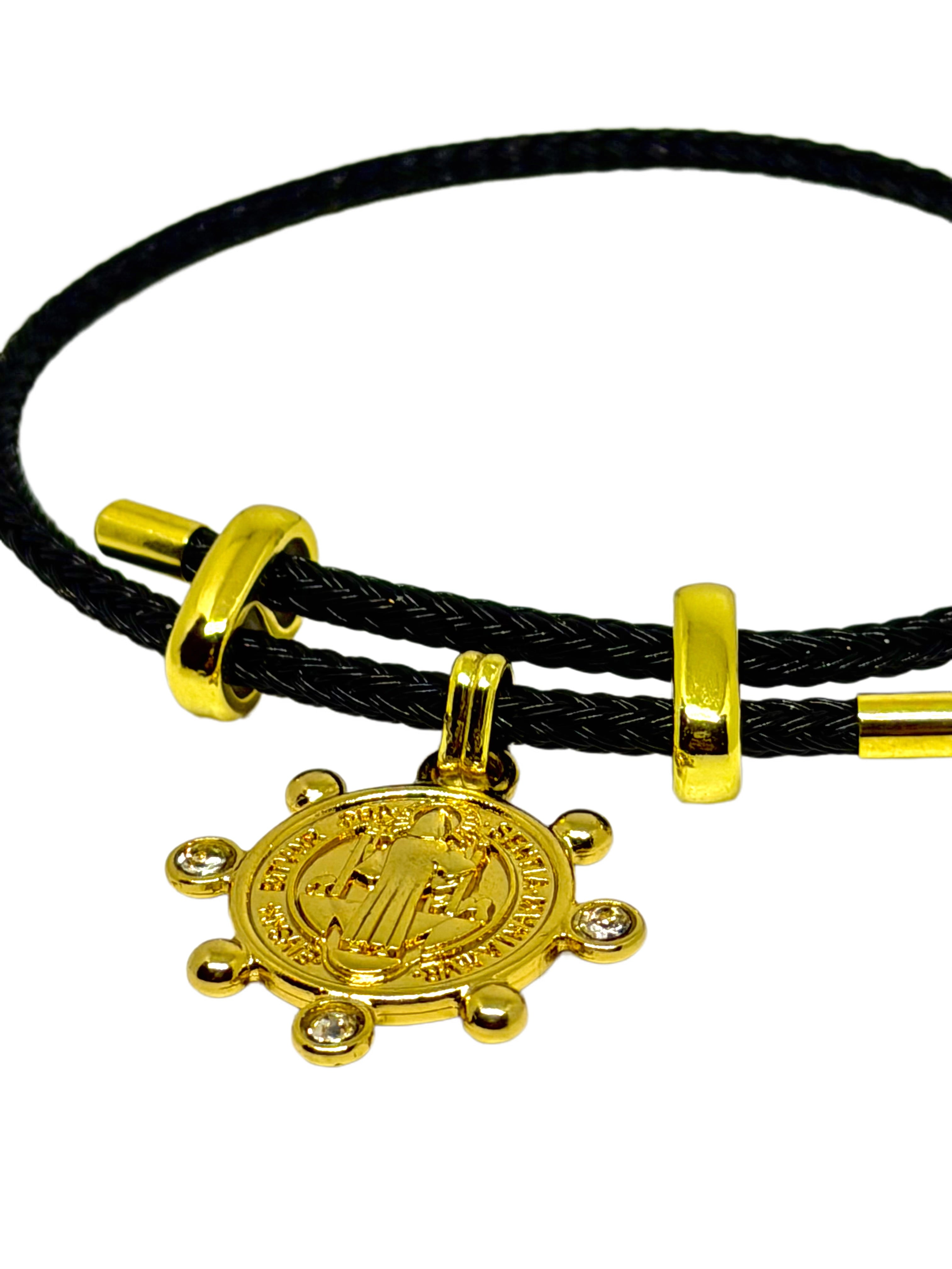 Pulsera Protectora San Benito - Negra