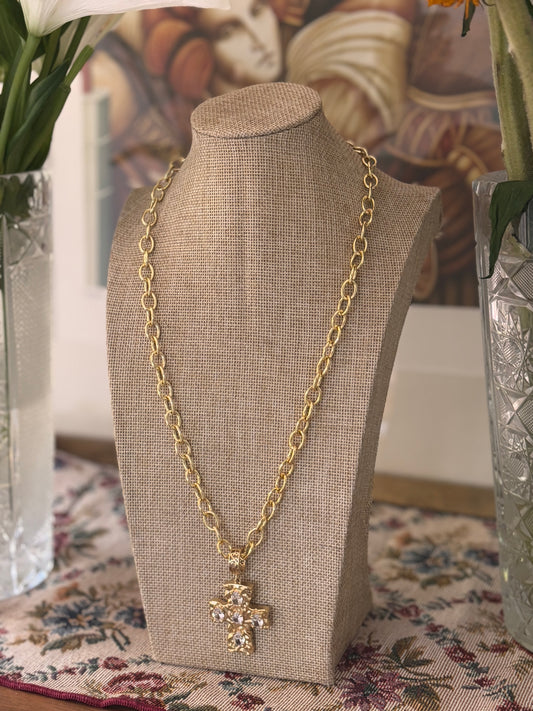 Collar Cruz Brillante
