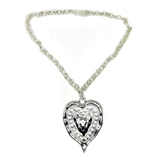 Collar Corazón Enchapado en Plata