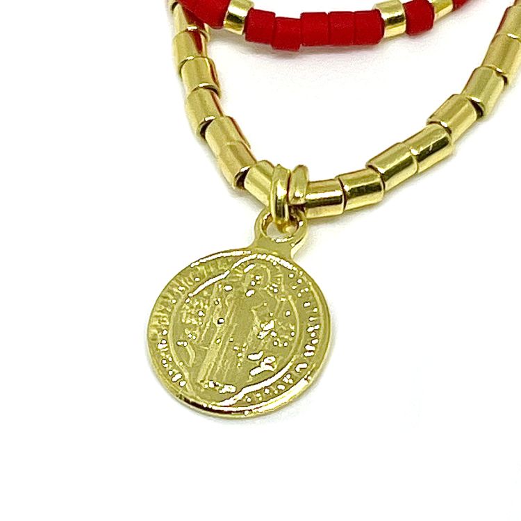 Pulsera Protectora San Benito Doble