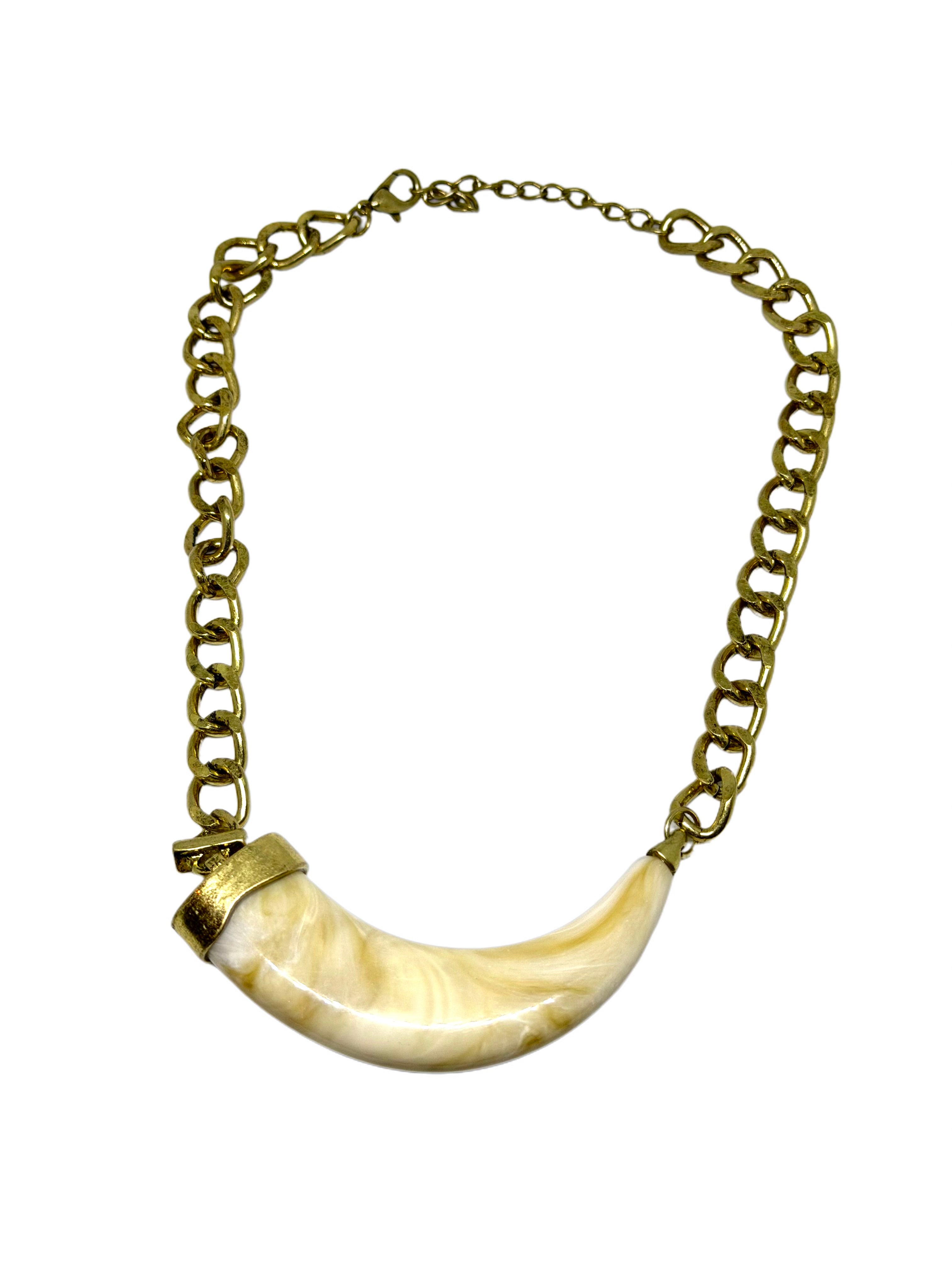 Choker Colmillo Dorado