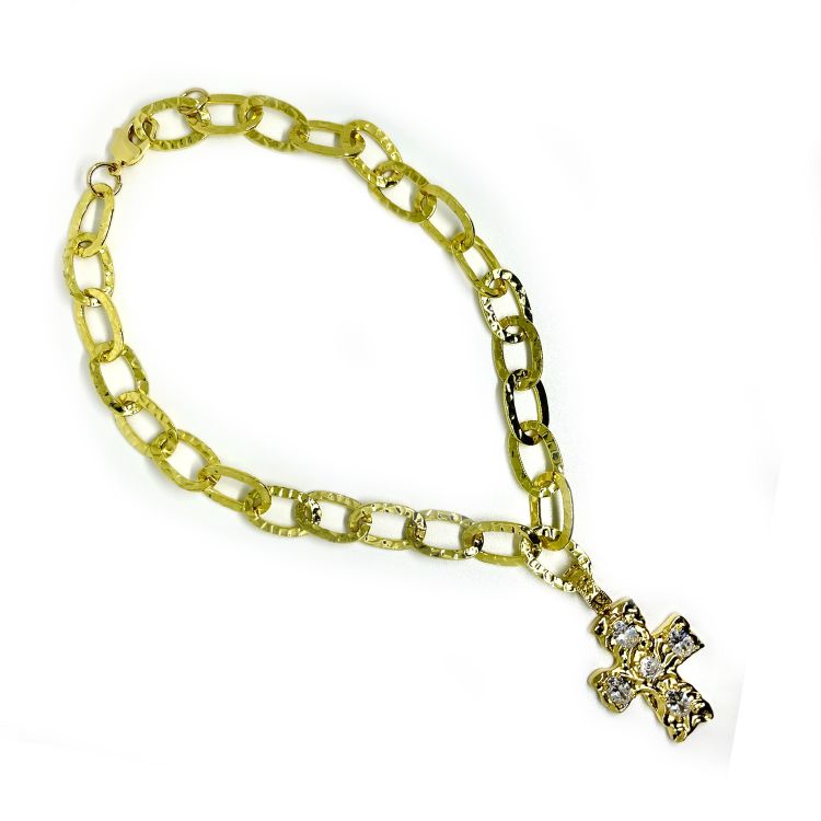 Collar Choker con Cruz Cristales