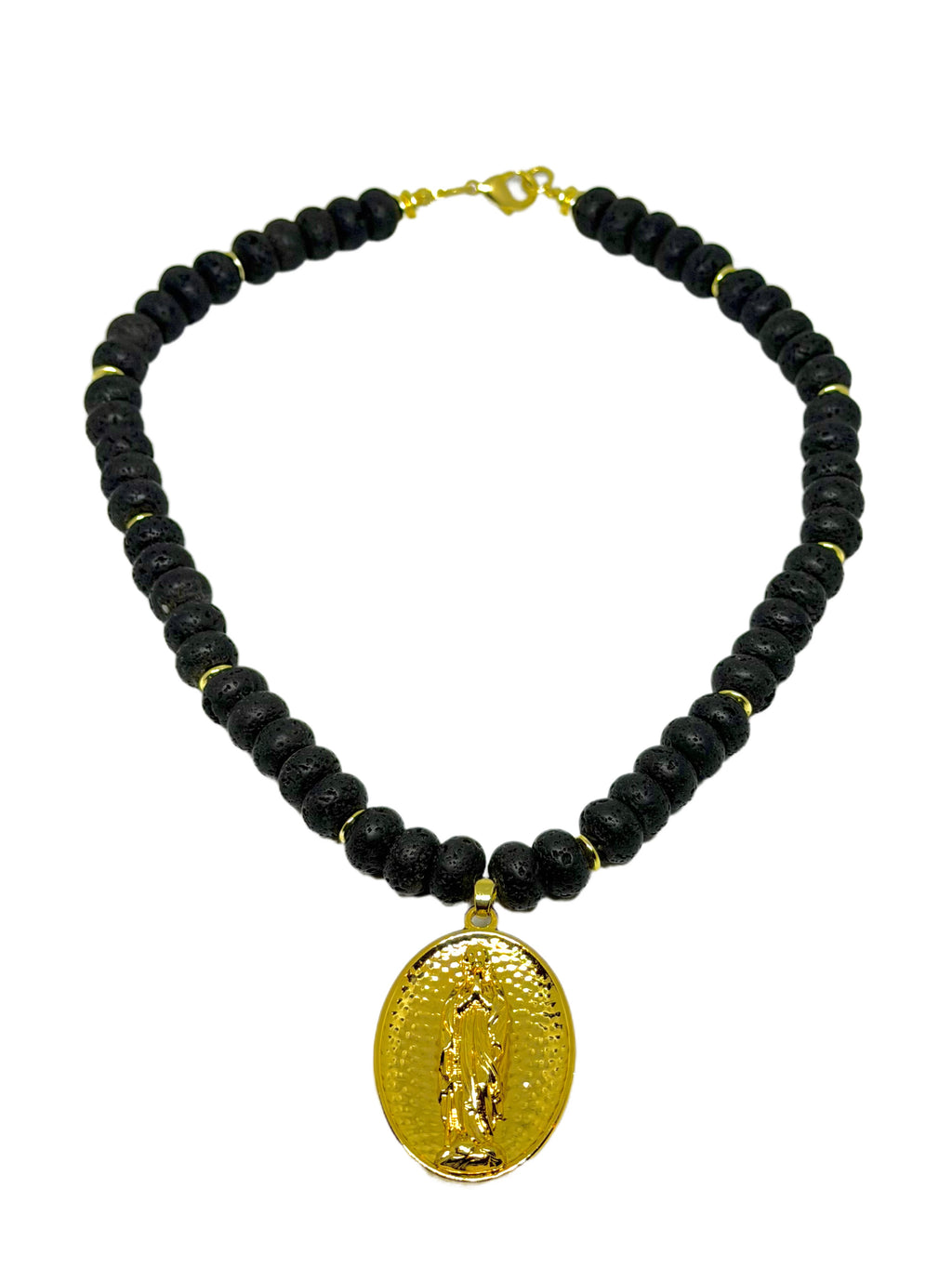 Collar Virgen - Piedras Volcánicas