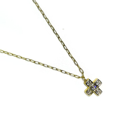 Collar Cruz Cinco Cristales