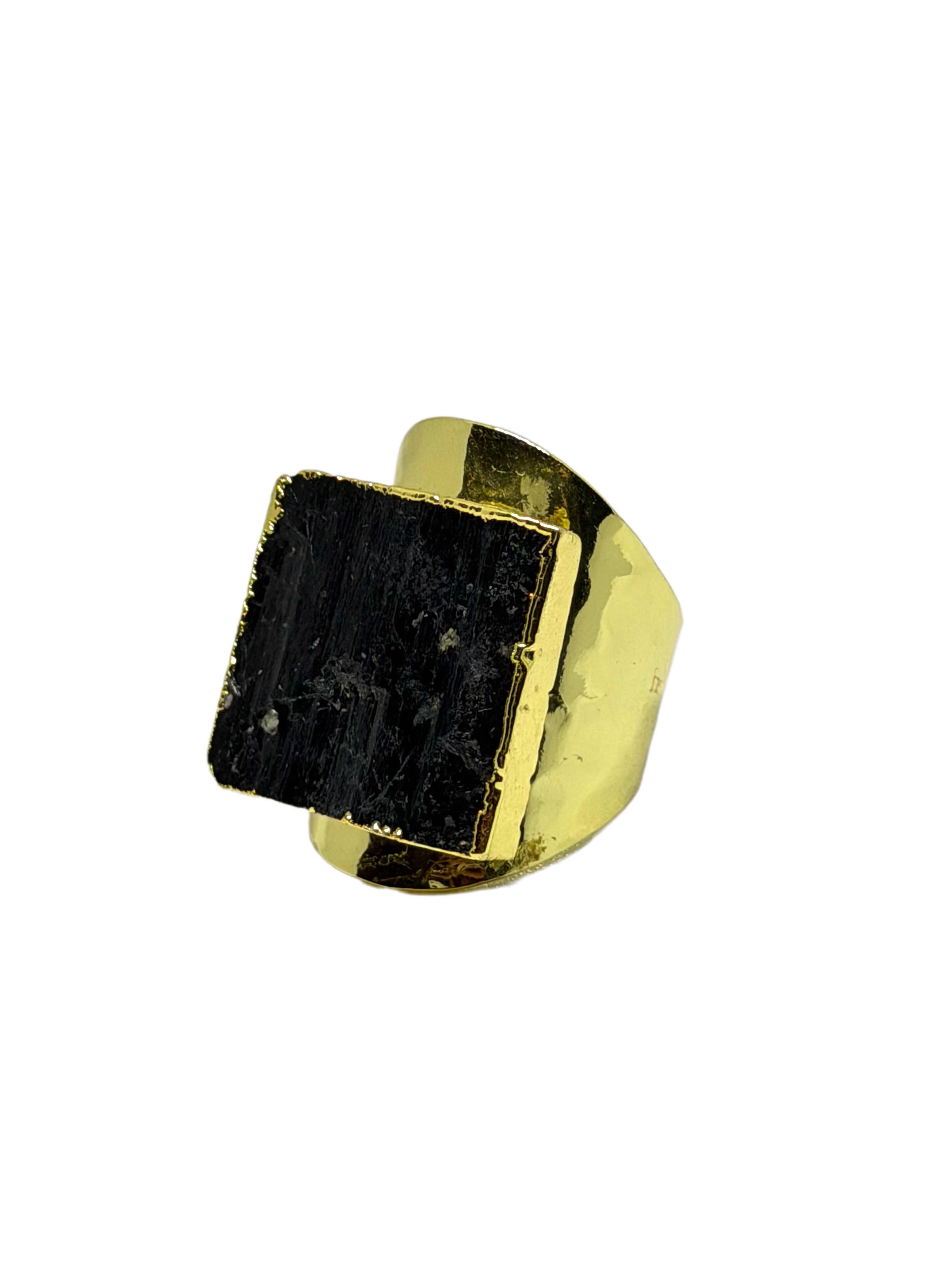 Anillo Petra - Turmalina Negra