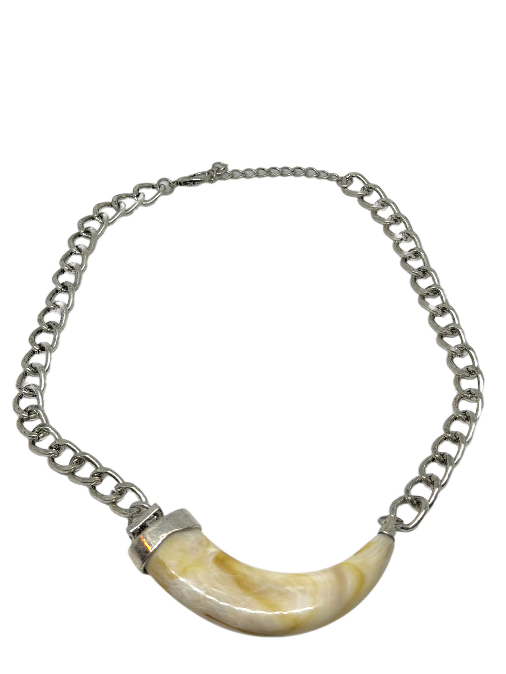 Choker Colmillo Plateado