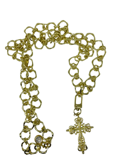 Collar Cruz Versátil Oro 3 en 1 – San Benito Joyas